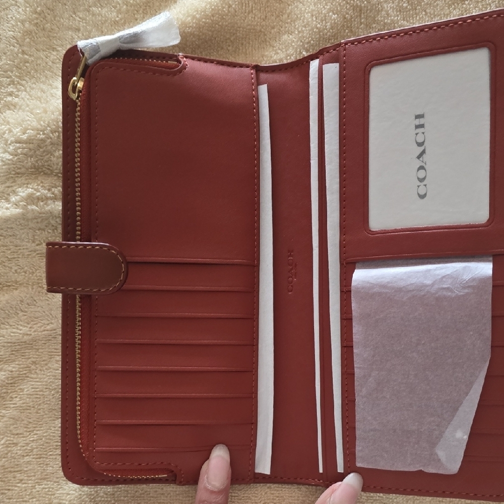 Coach Brown Patterned Wallet NWT - image 3